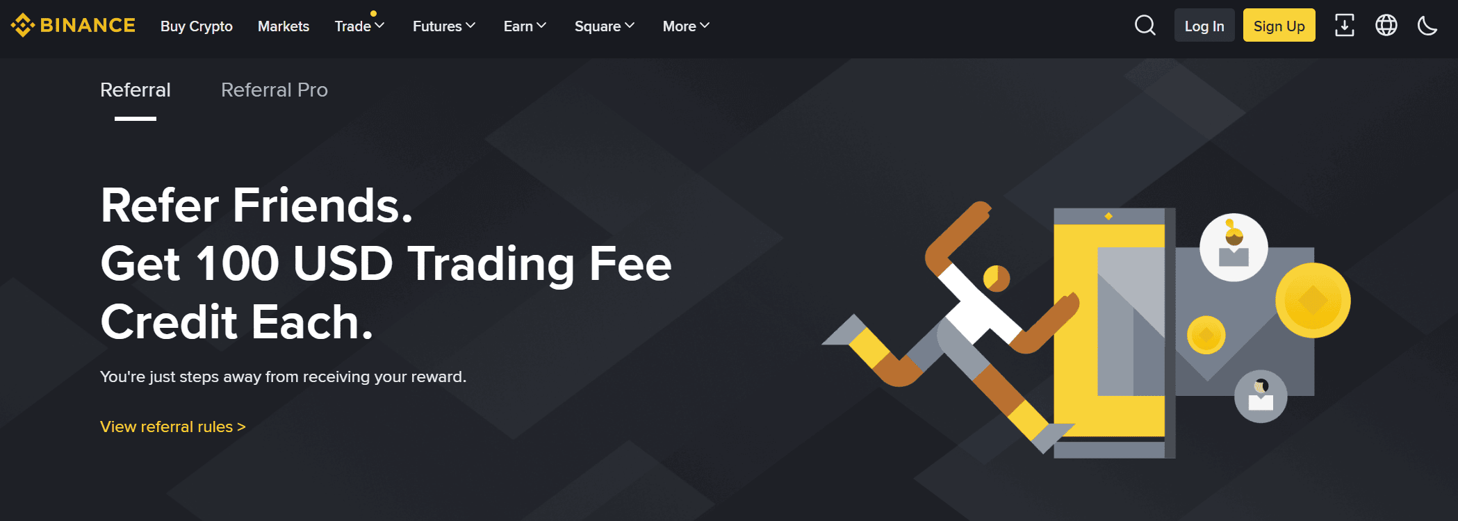 Program polecający Binance z strukturą prowizji