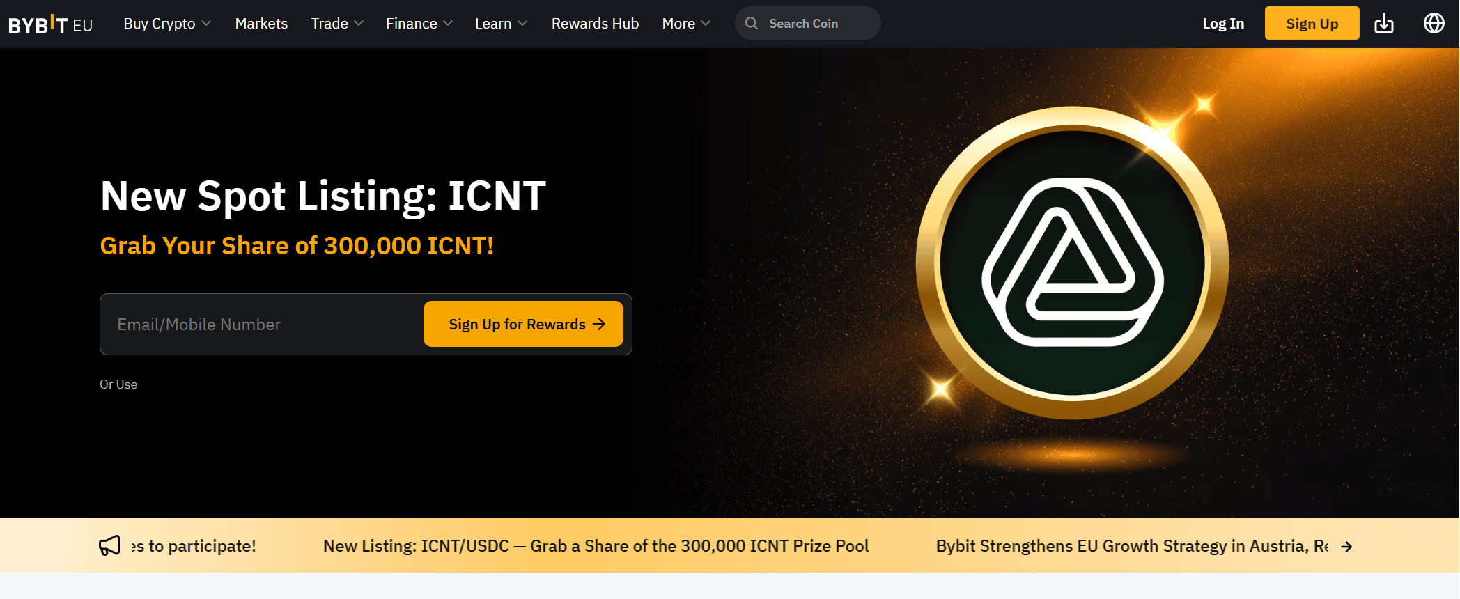 Strona internetowa Bybit EU