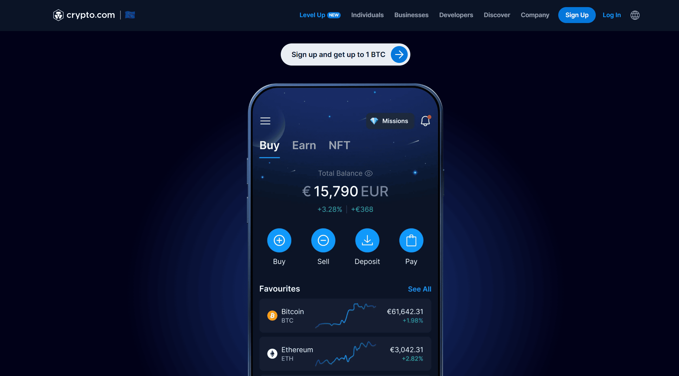 Strona internetowa Crypto.com